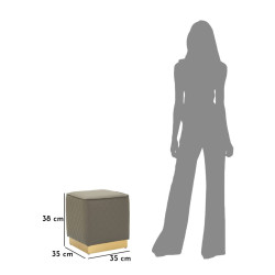 Pouf Sharon Carré – Minimalisme Élégant 35 x 35 x 38 cm