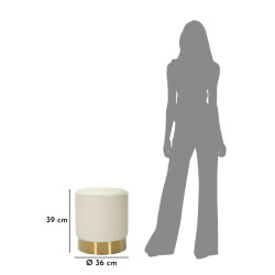 Pouf Sharon Rond – Simplicité Parfaite Ø36 x 39 cm