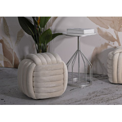 Pouf Softy Crème – Nuage de Douceur 45 x 45 x 45 cm