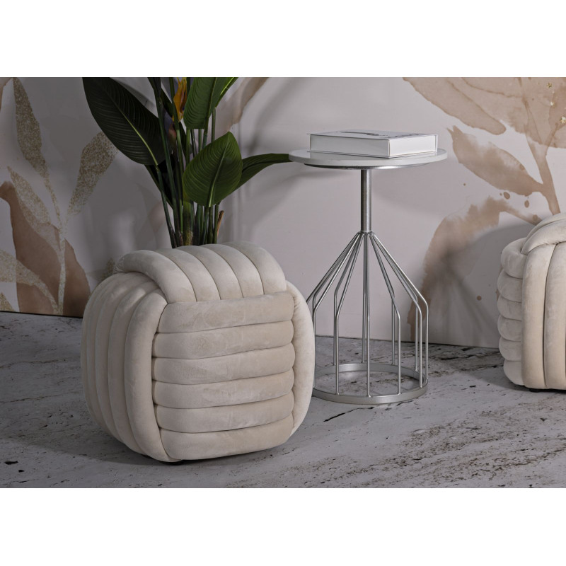 Pouf Softy Crème – Nuage de Douceur 45 x 45 x 45 cm