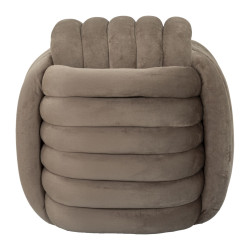 Pouf Softy Gris – Brume Veloutée 45 x 45 x 45 cm