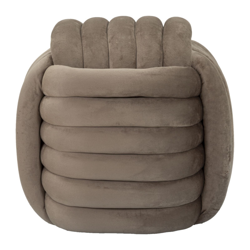 Pouf Softy Gris – Brume Veloutée 45 x 45 x 45 cm