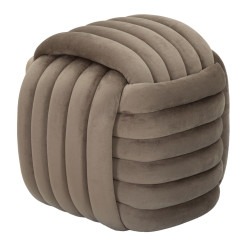 Pouf Softy Gris – Brume Veloutée 45 x 45 x 45 cm