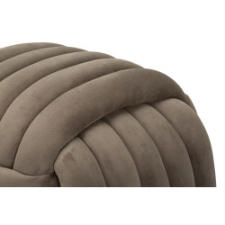 Pouf Softy Gris – Brume Veloutée 45 x 45 x 45 cm