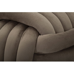 Pouf Softy Gris – Brume Veloutée 45 x 45 x 45 cm