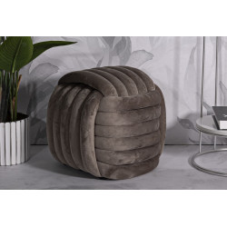 Pouf Softy Gris – Brume Veloutée 45 x 45 x 45 cm