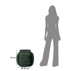 Pouf Softy Vert – Fraîcheur Botanique 45 x 45 x 45 cm