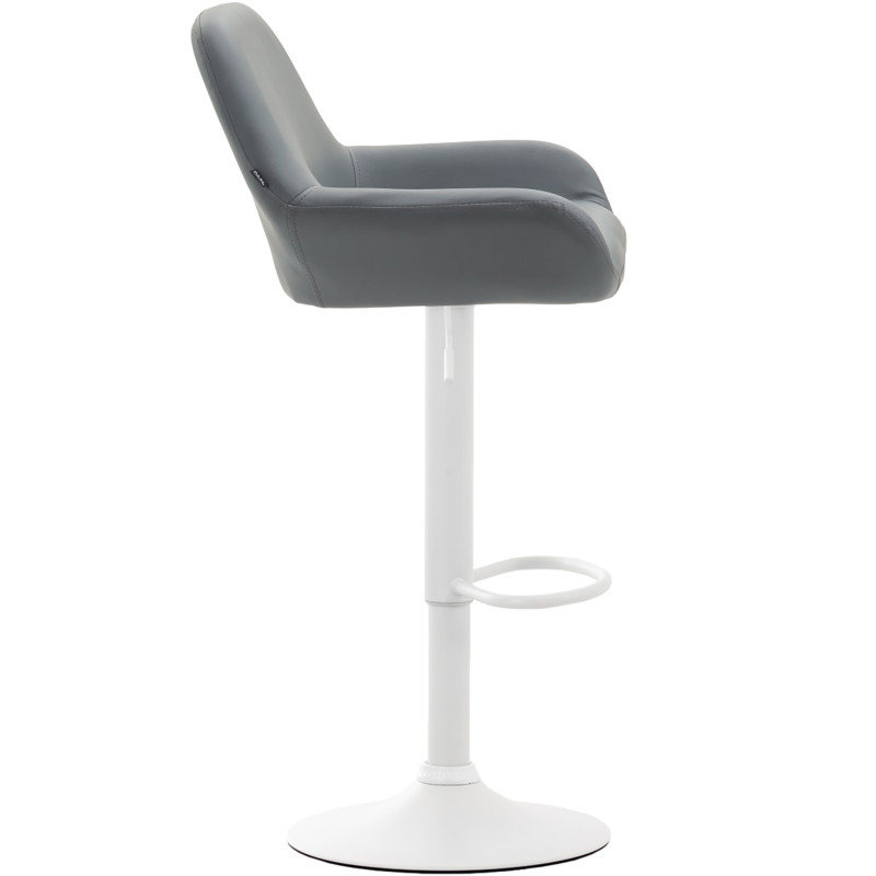 Lot de 2 tabourets de bar Braga simili cuir gris