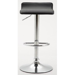 Lot de 2 tabourets de bar Dyn V2 simili cuir chromé noir