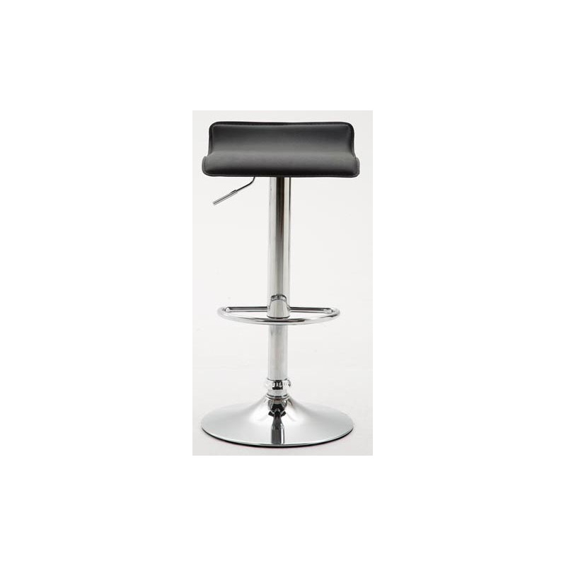Lot de 2 tabourets de bar Dyn V2 simili cuir chromé noir