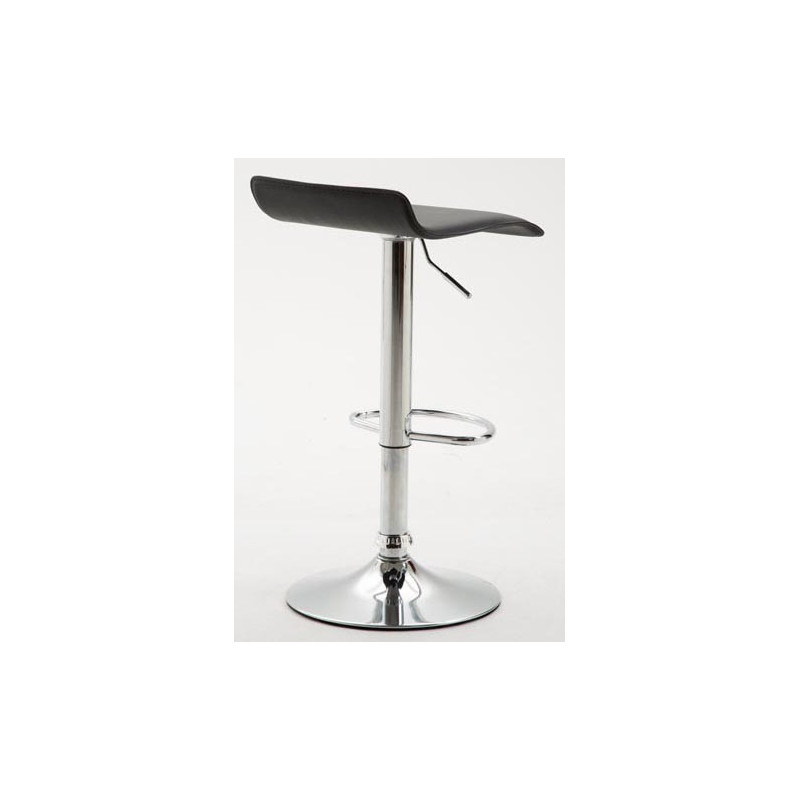Lot de 2 tabourets de bar Dyn V2 simili cuir chromé noir
