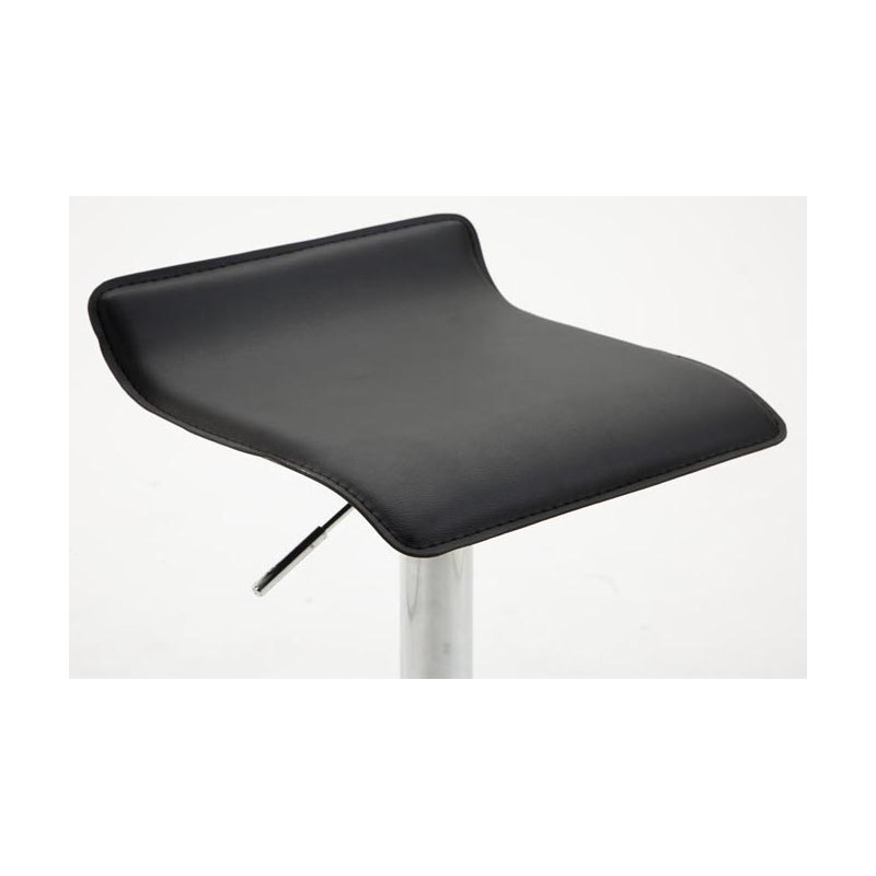 Lot de 2 tabourets de bar Dyn V2 simili cuir chromé noir
