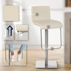 Tabouret de bar Limon E crème