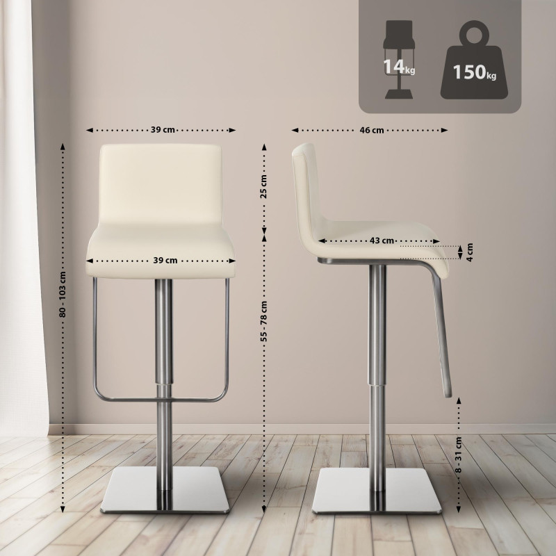 Tabouret de bar Limon E crème