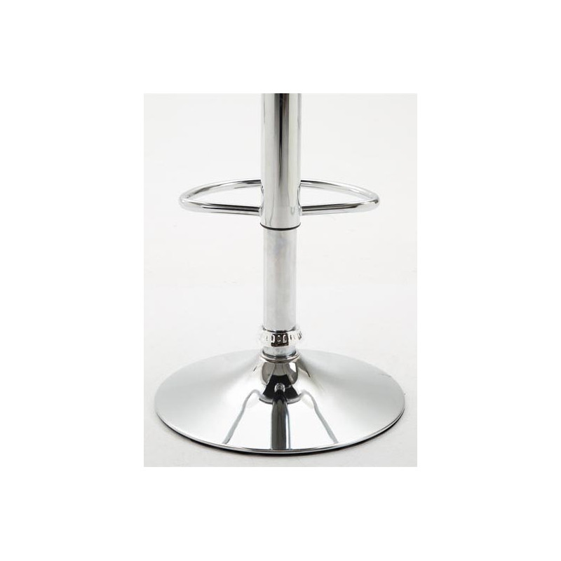 Lot de 2 tabourets de bar Dyn V2 simili cuir chromé blanc