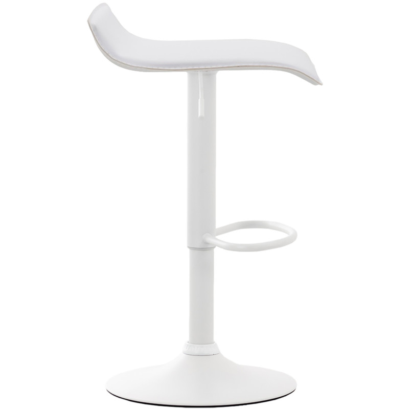 Lot de 2 tabourets de bar Dyn V2 en similicuir blanc
