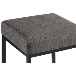 Tabouret de bar en tissu Montreal B80 gris