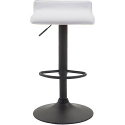 Lot de 2 tabourets de bar Dyn V2 simili cuir blanc