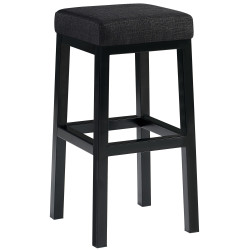 Tabouret de bar en tissu Taylor B80 gris foncé