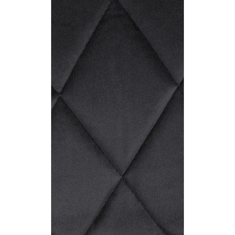 Sgabello da bar Lazio in velluto nero e cromo