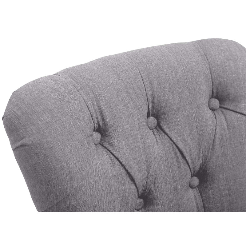 Tabouret de bar en tissu Lakewood, style antique gris clair