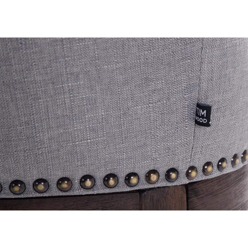 Sgabello Lakewood stoffa antico-scuro grigio chiaro