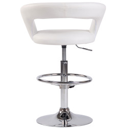 Lot de 2 tabourets de bar Jaen en simili cuir blanc