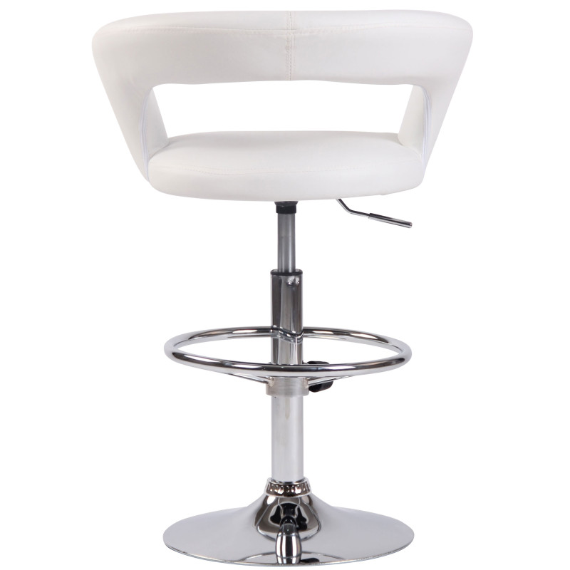 Lot de 2 tabourets de bar Jaen en simili cuir blanc