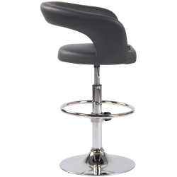 Lot de 2 tabourets de bar Jaen en simili cuir gris