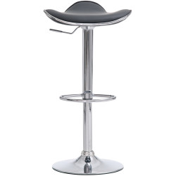 Set 2 sgabelli Shanghai in similpelle grigio