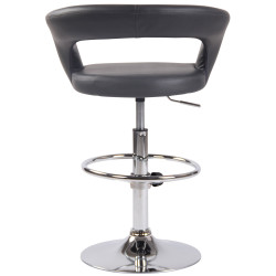 Lot de 2 tabourets de bar Jaen en simili cuir gris