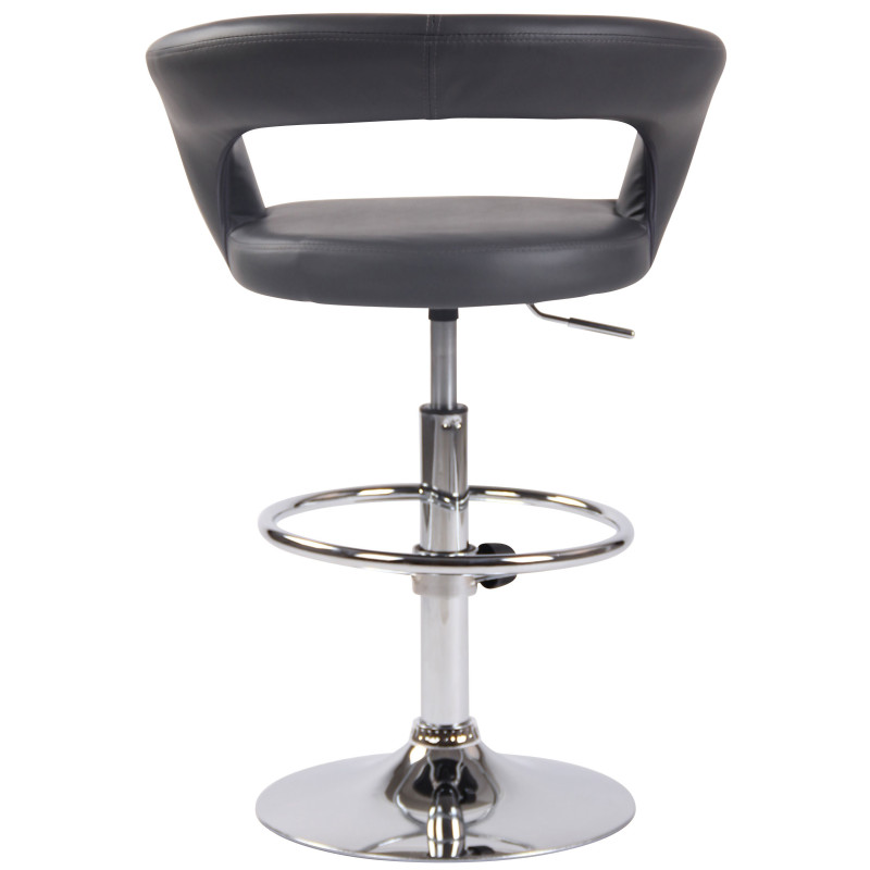 Lot de 2 tabourets de bar Jaen en simili cuir gris