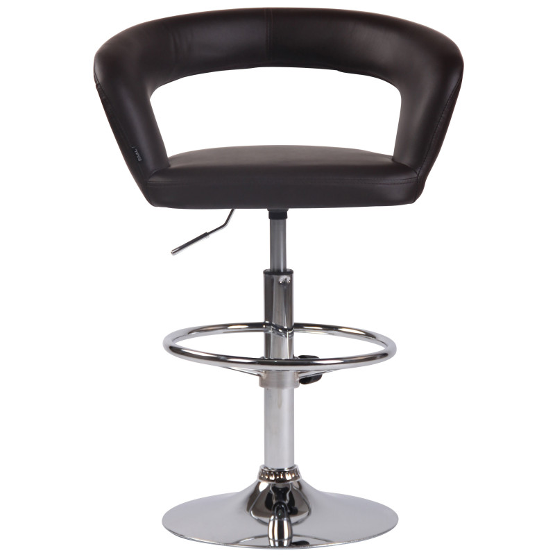 Lot de 2 tabourets de bar Jaen en simili cuir brun