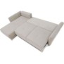 Canapé d'angle convertible réversible 3-4 places CLAUDIUS - Tissu Beige - Coffre de rangement - L 244 x P 158 x H 95 cm