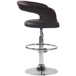 Lot de 2 tabourets de bar Jaen en simili cuir brun