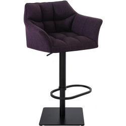 Tabouret de bar en tissu Damaso B violet