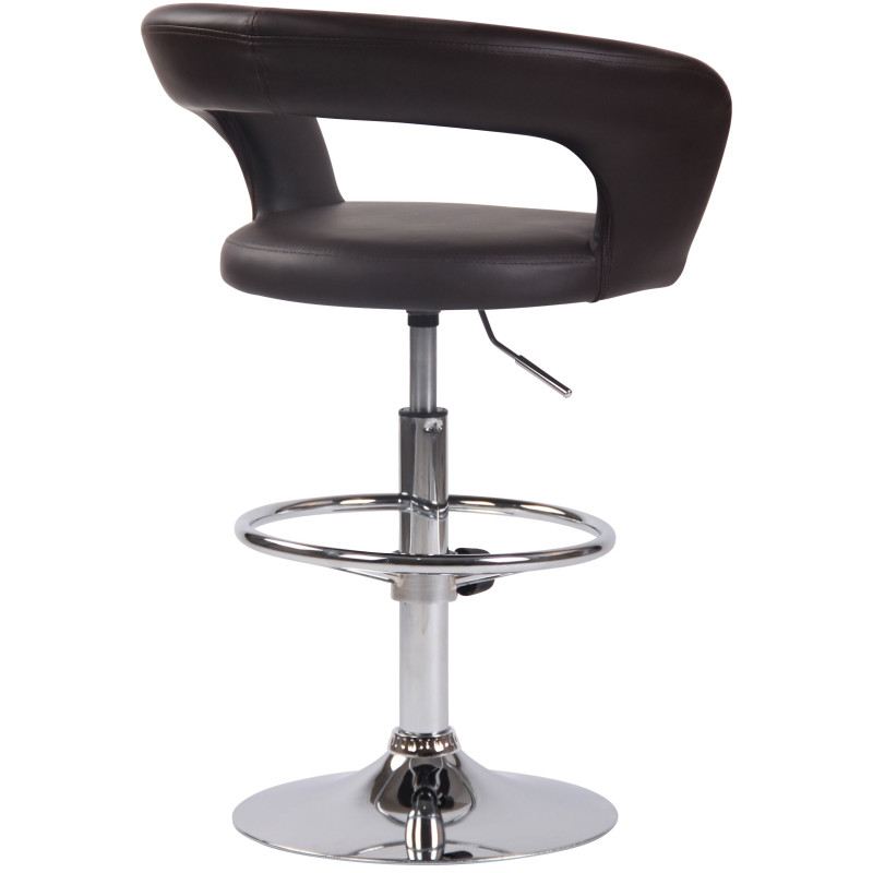 Lot de 2 tabourets de bar Jaen en simili cuir brun