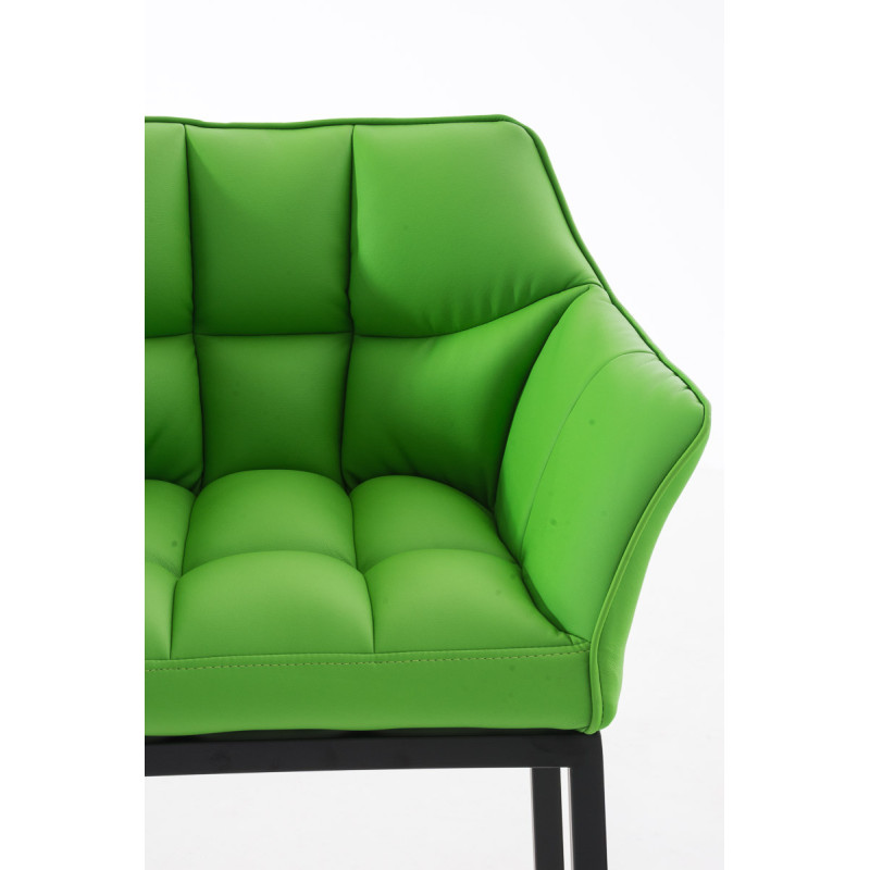 Tabouret de bar Damaso B avec piètement à 4 pieds vert