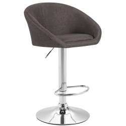 Tabouret de bar Miami V2, tissu C gris foncé