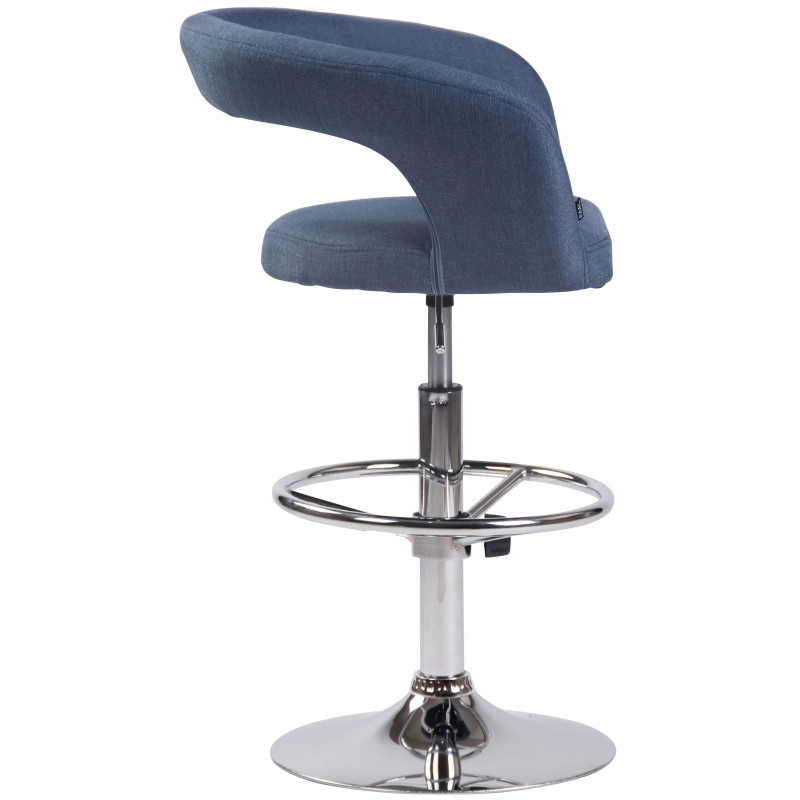 Lot de 2 tabourets de bar en tissu Jaen bleu