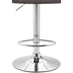 Tabouret de bar Miami V2, tissu C gris foncé