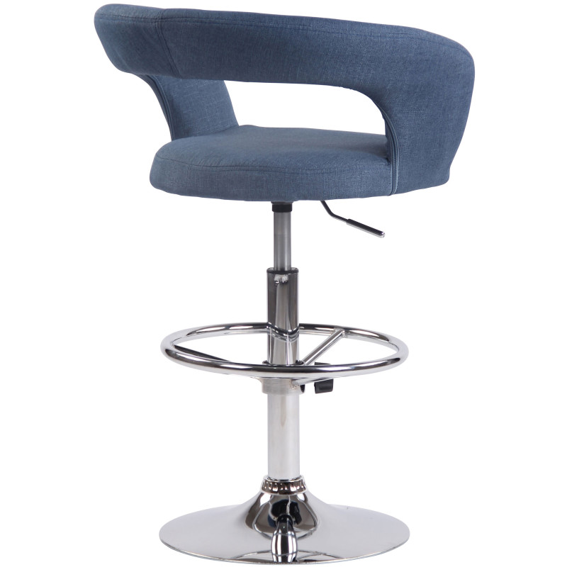 Lot de 2 tabourets de bar en tissu Jaen bleu