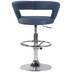 Lot de 2 tabourets de bar en tissu Jaen bleu