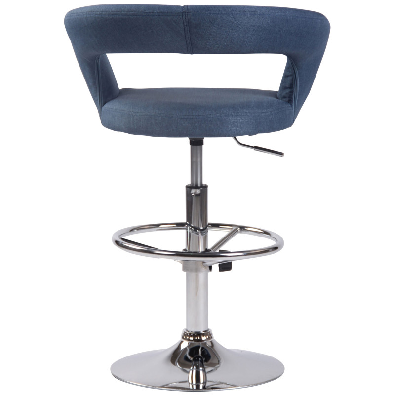 Lot de 2 tabourets de bar en tissu Jaen bleu