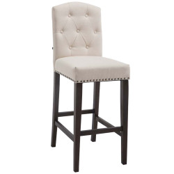 Taburete Louise en Tela Antiguo,Crema