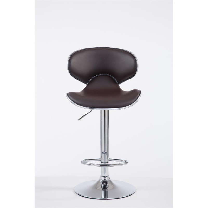 Tabouret de bar chromé Las Vegas V2 brun