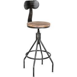 Tabouret de bar Hanam argent antique