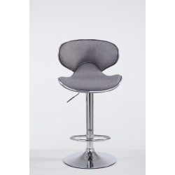Sgabello Las Vegas V2 tessuto grigio chiaro,cromo