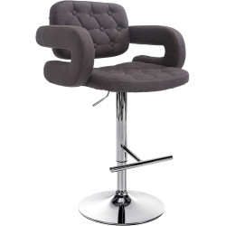 Tabouret de bar Dublin, tissu C gris foncé