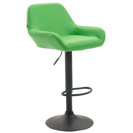 Taburete De Bar Braga En Simil Cuero Verde,Negro